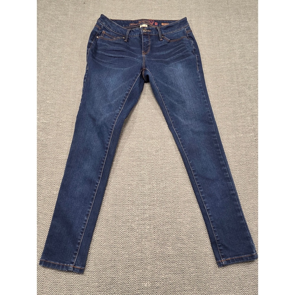 Faded Glory Ultimate Skinny Jeans Dark Wash Denim Petite 4P Stretch Mid Rise